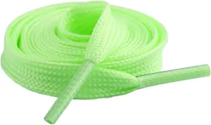 2 Pairs Flat Shoelaces for Sneakers,Double Layered Glow in the Dark Shoe Laces,Reflective Runing Shoestring