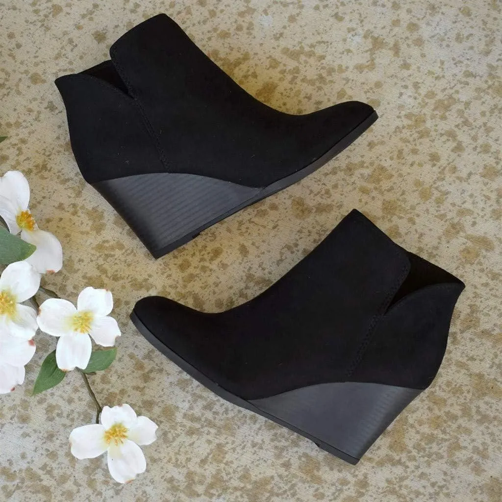 Ankle Boots for Women 2024 Low Heel Womens Ankle Booties Pointed Toe Stacked Chunky Heels Side Zipper Boots