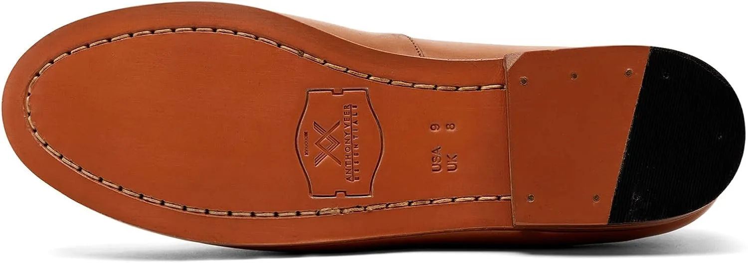 Anthony Veer Filmore Bit Loafers for Men | Slip-On | Blake Stitch Construction | Fully Leather Lined | Ortholite Cushion Leather Footbed | Leather Outsole