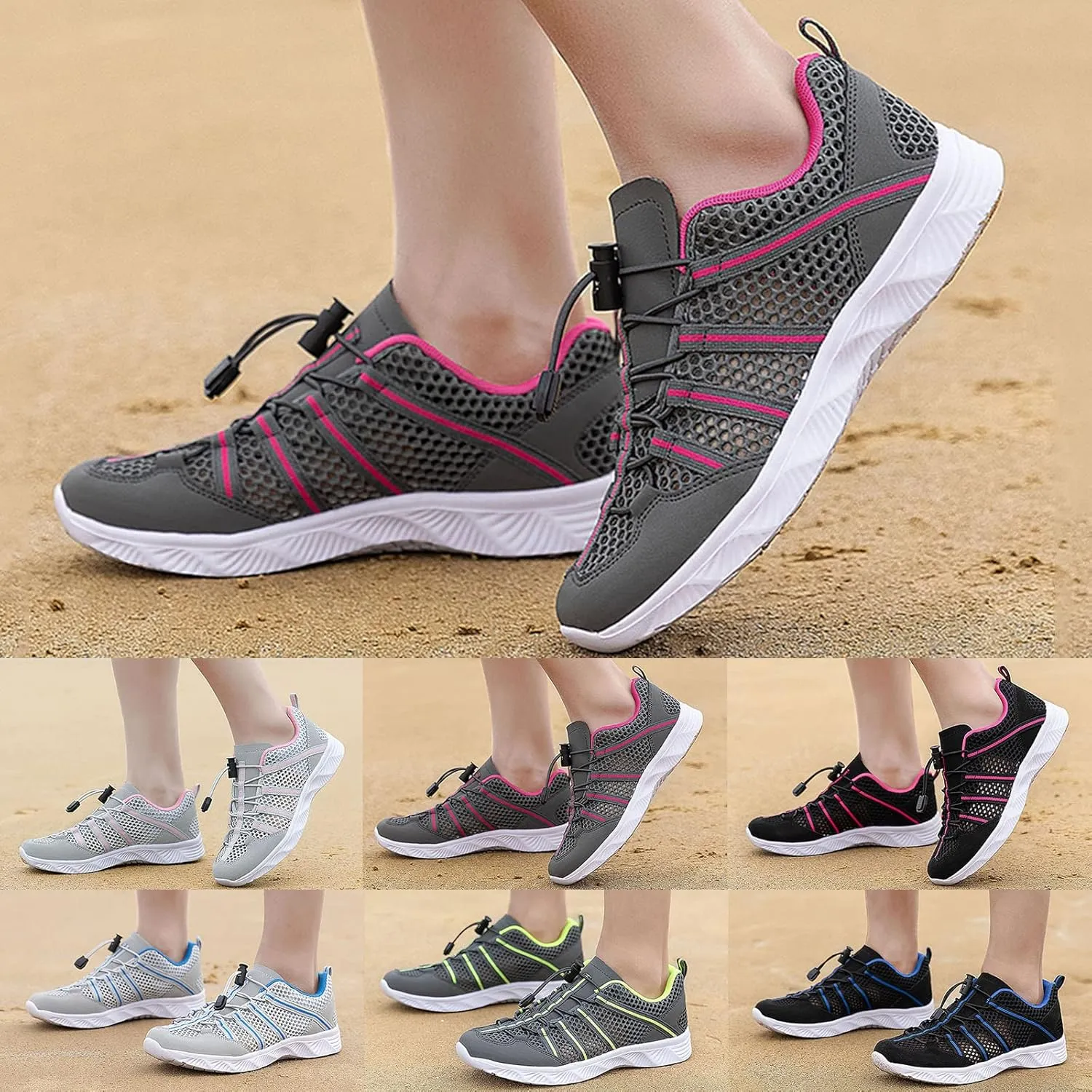 Aqua Water Shoes Women Men Quick Dry Barefoot Beach Swim Pool Surf Yoga Hiking Kayaking Lightweight Breathable Non Slip Outdoor