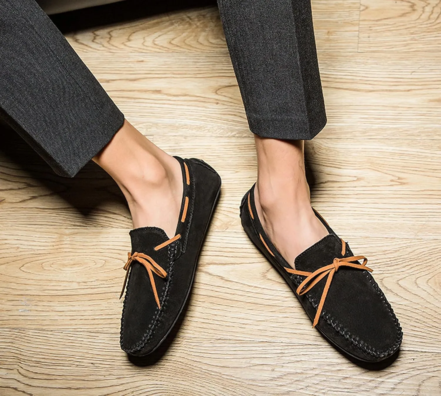 Asifn Mens Casual Leather Loafers Driving Slip-On Fashion Penny Dress Shoes Comfort Moccasins