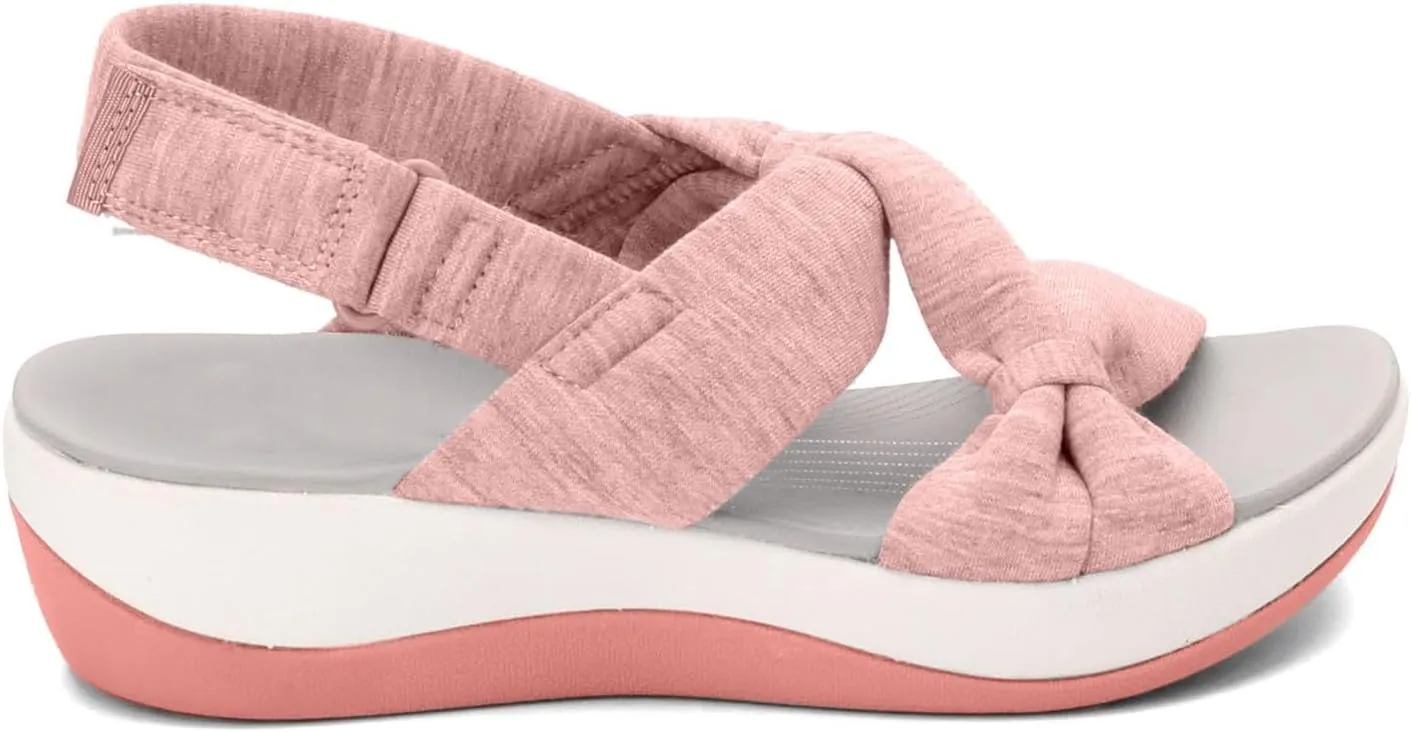 Avylays Orthopedic Sandals for Women,Slides for Women Double Buckle,Orthopedic Flip Flops,Arch Support Sandals Wedge Flip Flops Walking Summer Shoes