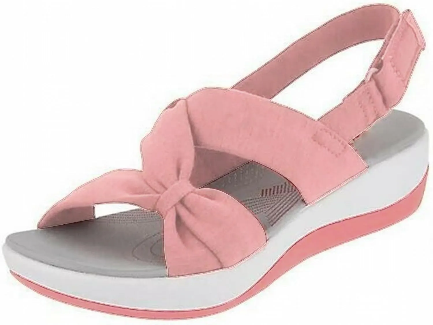 Avylays Orthopedic Sandals for Women,Slides for Women Double Buckle,Orthopedic Flip Flops,Arch Support Sandals Wedge Flip Flops Walking Summer Shoes