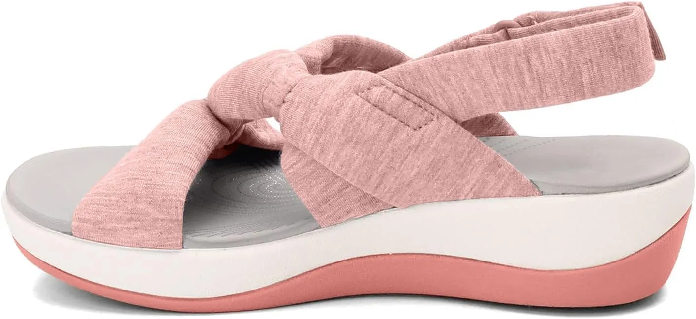 Avylays Orthopedic Sandals for Women,Slides for Women Double Buckle,Orthopedic Flip Flops,Arch Support Sandals Wedge Flip Flops Walking Summer Shoes