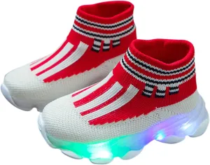 Baby Walking Shoes,Kids Baby Boys Girls Bling Led Light Sport Shoes Children Mesh Luminous Casual Shoes 1-6 Years