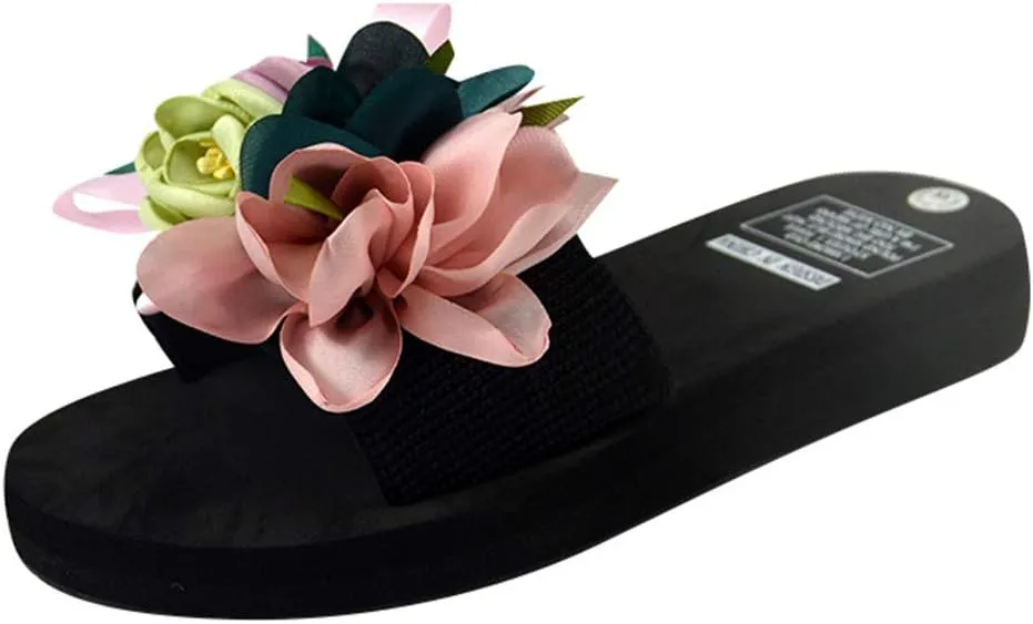 Beach Sandals for Summer Women's Beach Flower Slippers Wedges Bohemian Shoes Sandals Summer Women's slipper