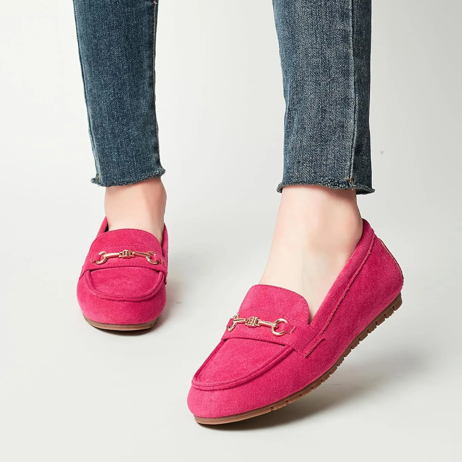 BGSTGUDS Women's Wide Loafers Shoes Cute Dressy Shoes Ladies Comfort Slip Ons Work Shoes
