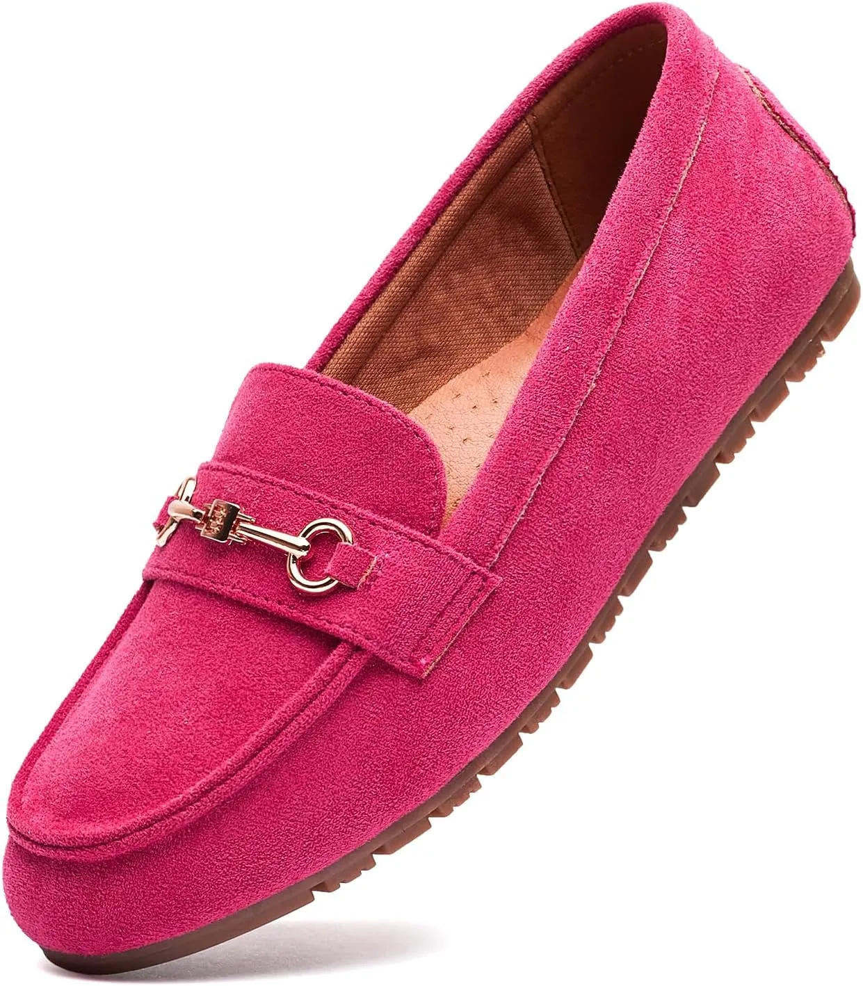 BGSTGUDS Women's Wide Loafers Shoes Cute Dressy Shoes Ladies Comfort Slip Ons Work Shoes