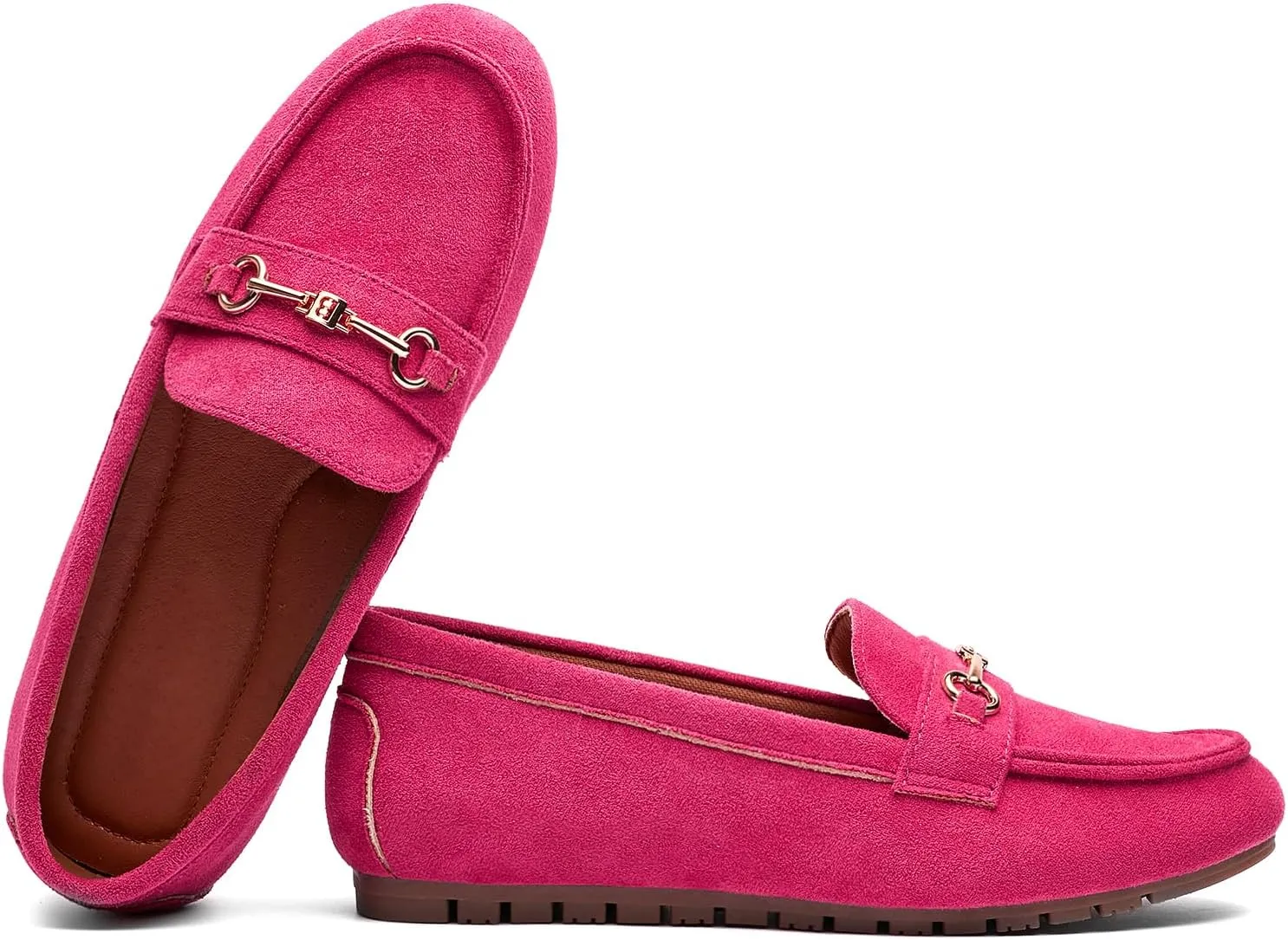 BGSTGUDS Women's Wide Loafers Shoes Cute Dressy Shoes Ladies Comfort Slip Ons Work Shoes