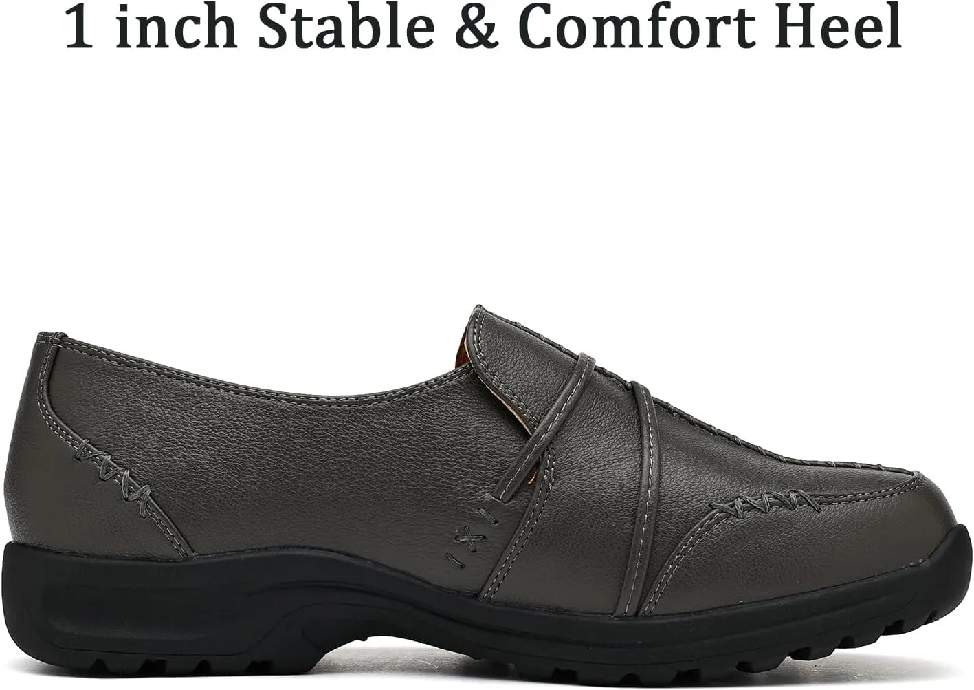 BGSTGUDS Women's Wide Loafers Shoes Wide Toe Box Dress Shoes Trendy Slip on Casual Penny Loafers