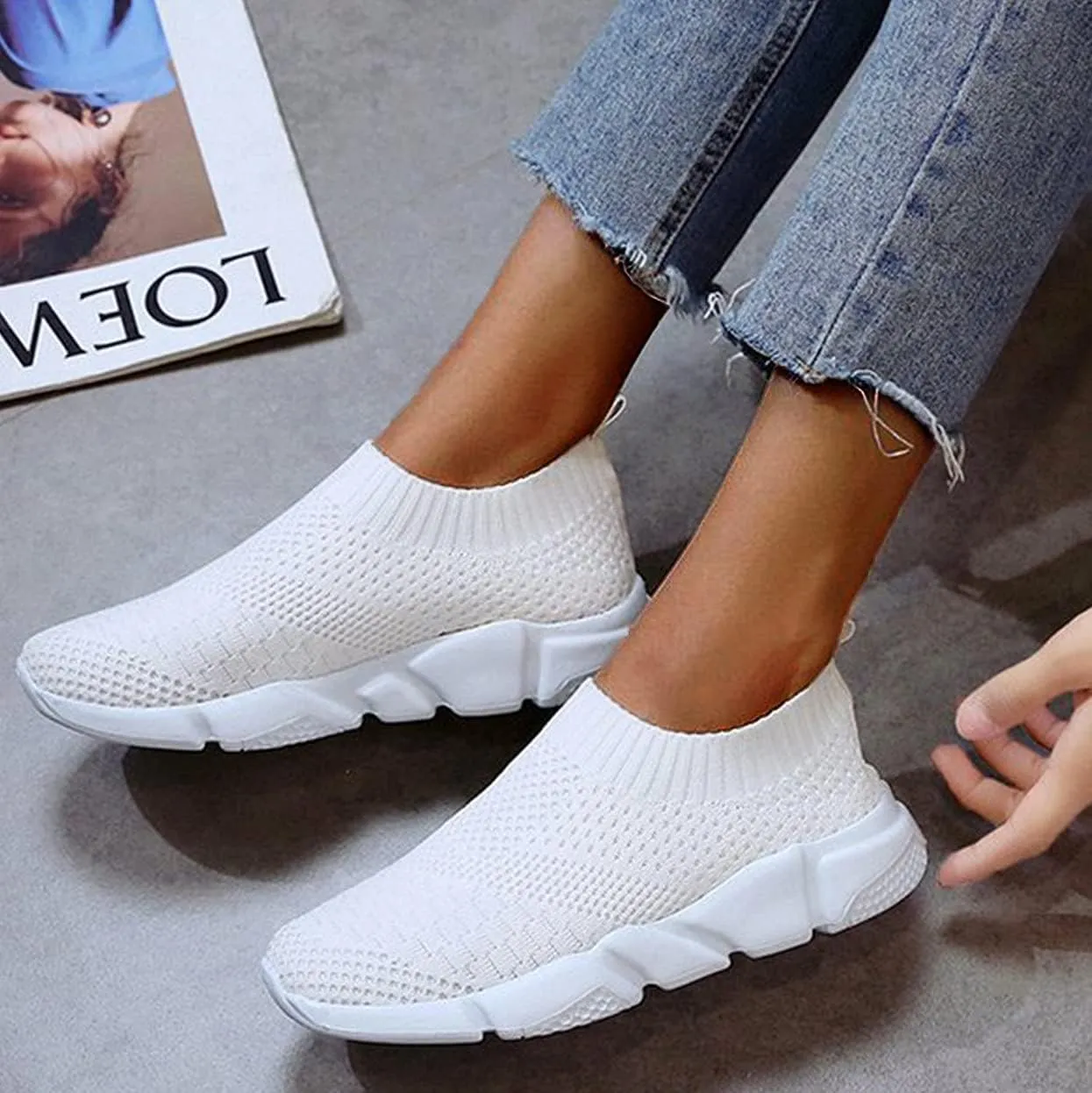 Black Slip Ons Women Sneakers Slip On Shoes Women Dressy Black Non Slip Shoes for Women Back Support White High Top Sneakers for Women Comfy Open Toe Flats Shoes Women Dressy Cute