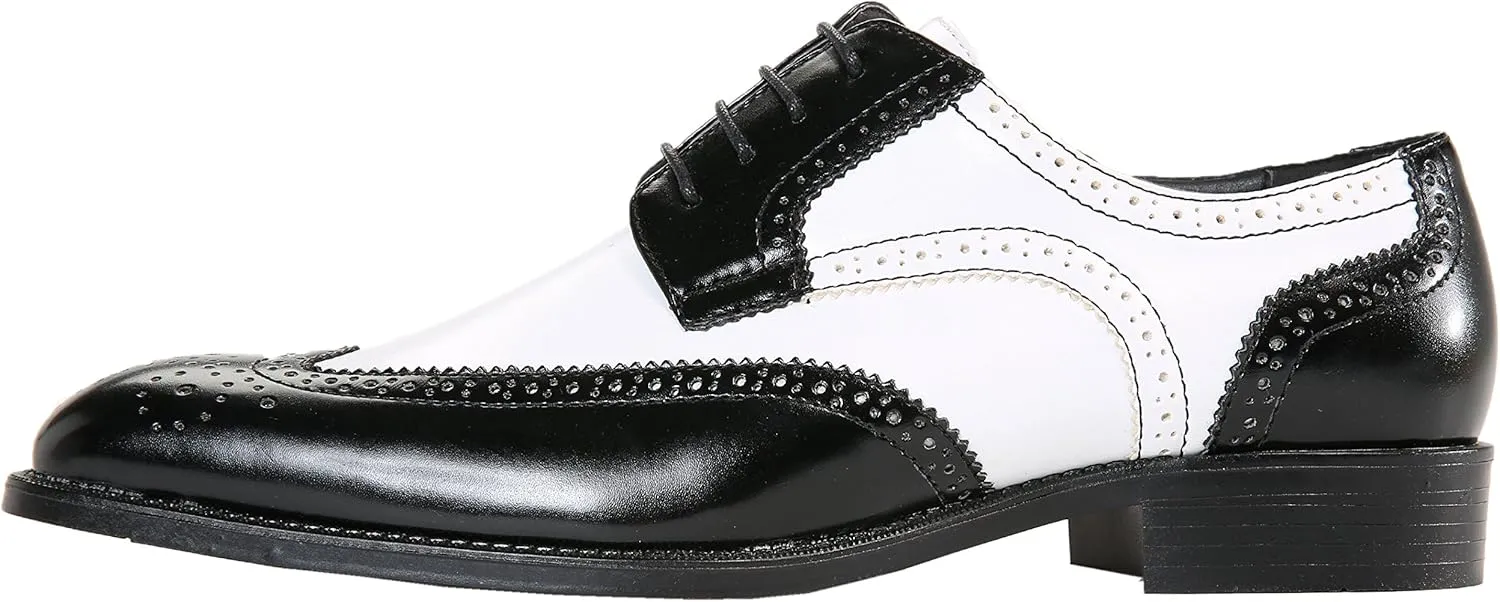 Bolano Elwyn, Men's Dress Shoes - Oxford & Wingtip - Spectator Two-Tone, Lace Up, Brogue Formal Shoes