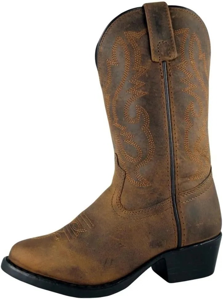 Boots Toddler Boys Denver Brown Oiled Leather Western 5 EE