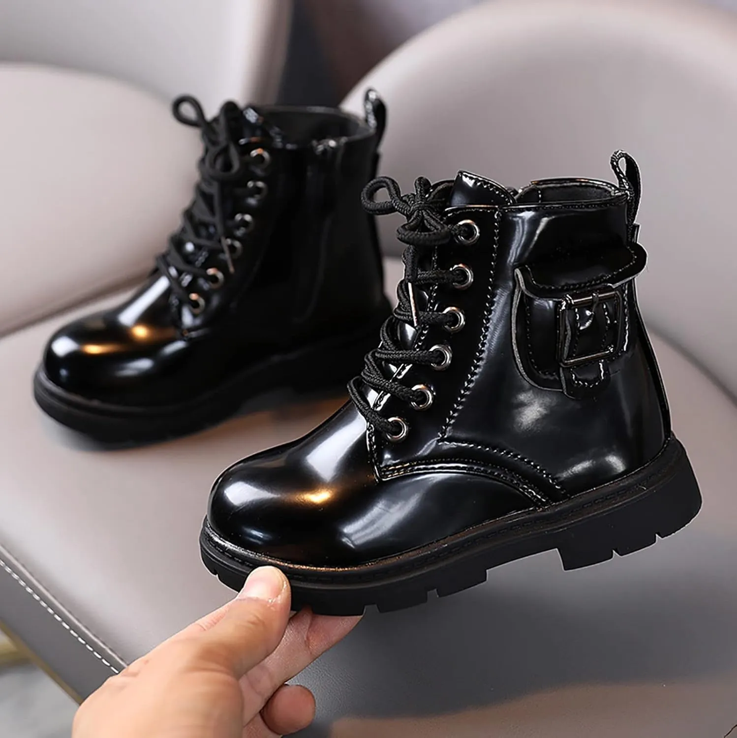 Boys And Girls Ankle Boots Short Boots Toddler Boots Waterpoor Leather Shoes for Girls Boots