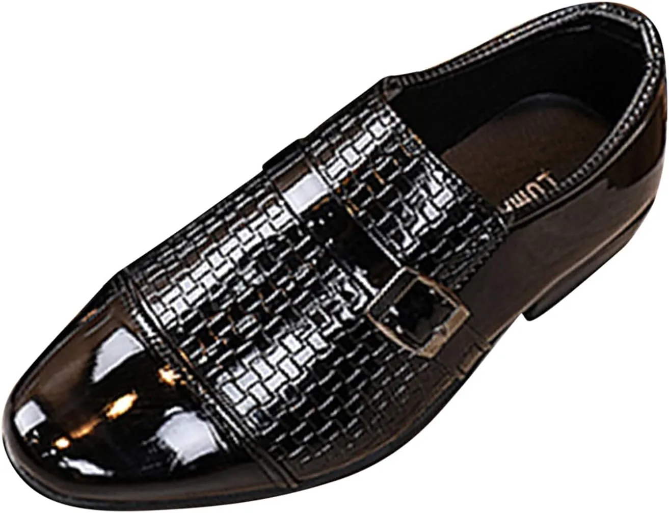Boys Dress Shoes Toddler Kids British Style Casual Leather Shoes Formal Gentlemen Uniform Oxfords Wedding Dance Party Loafers