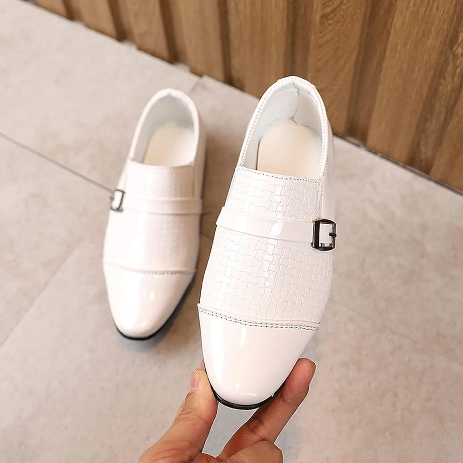 Boys Dress Shoes Toddler Kids British Style Casual Leather Shoes Formal Gentlemen Uniform Oxfords Wedding Dance Party Loafers