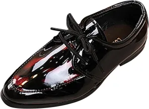 Boys Formal Dress Shoes Lace-up Wedding Footwear School 𝗨niform Shoes Comfort Loafer Flat𝘀 𝗢xford Dress Shoes