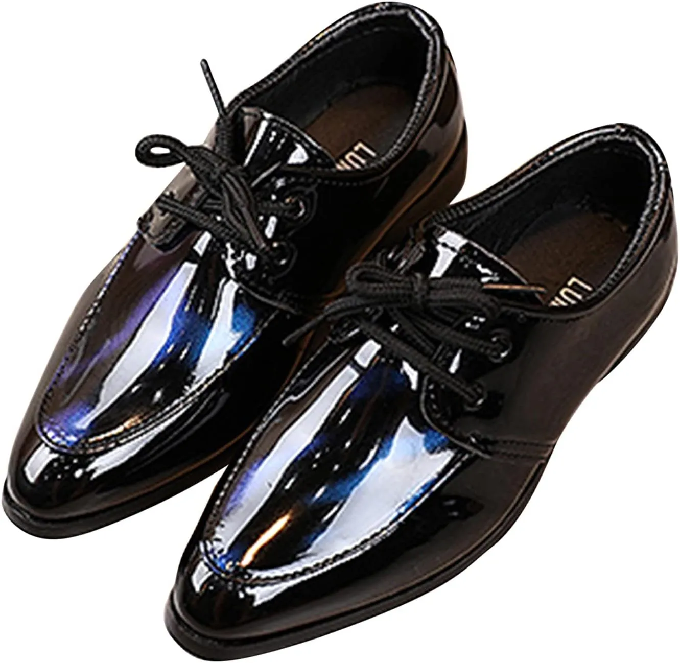 Boys Formal Dress Shoes Lace-up Wedding Footwear School 𝗨niform Shoes Comfort Loafer Flat𝘀 𝗢xford Dress Shoes