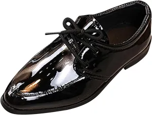 Boys Formal Dress Shoes Lace-up Wedding Footwear School 𝗨niform Shoes Comfort Loafer Flat𝘀 𝗢xford Dress Shoes