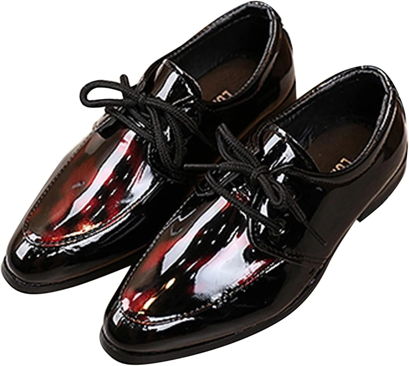 Boys Formal Dress Shoes Lace-up Wedding Footwear School 𝗨niform Shoes Comfort Loafer Flat𝘀 𝗢xford Dress Shoes