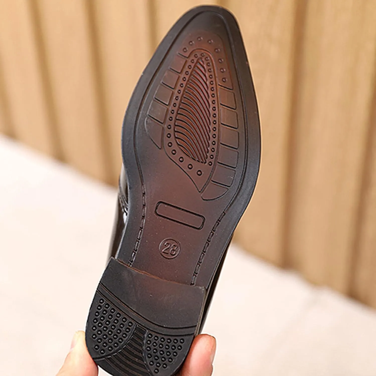 Boys Formal Dress Shoes Lace-up Wedding Footwear School 𝗨niform Shoes Comfort Loafer Flat𝘀 𝗢xford Dress Shoes