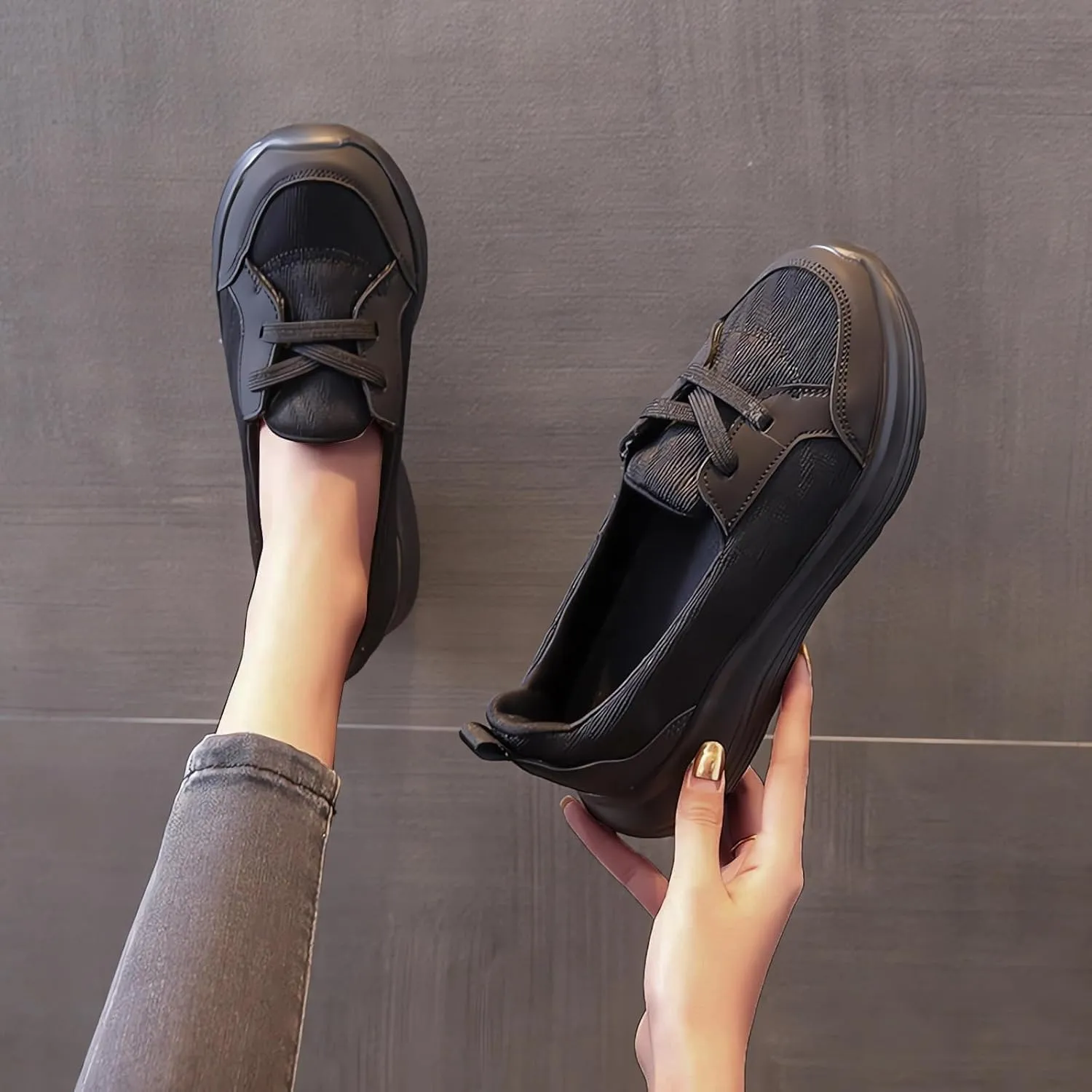 Casual Shoes for Women Loafers Flats Slip on Arch Support Shoes Comfort Wide Width Walking Slip-Ins Sneaker Boat Shoes