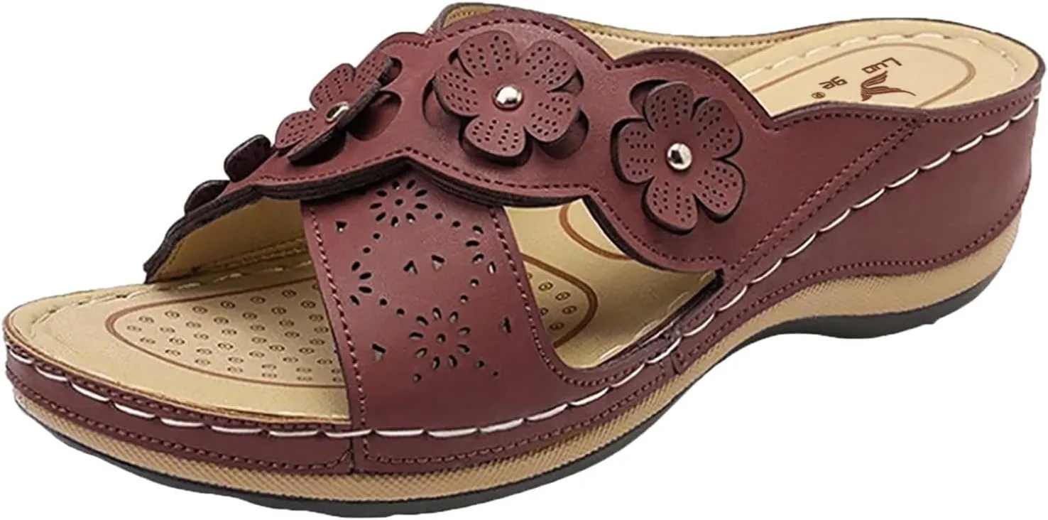 Cathalem Sandals Women Comfortable Orthopedic Sandals with Arch Support Wedge Sandals Comfortable Walking Sandals