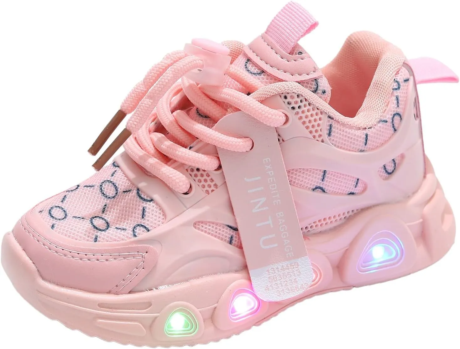 Cathalem Sneakes for Girls Kids Baby Sneakers LED Light Up Luminous Bowknot Sneakers Winter Warm Sneakers Toddler