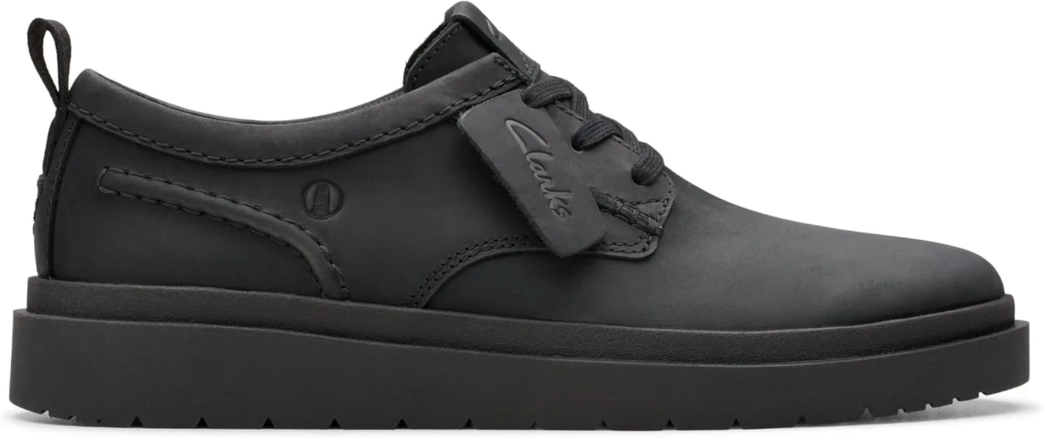 Clarks Men's Derby lace-up Shoes, Black (Black Leather), 7