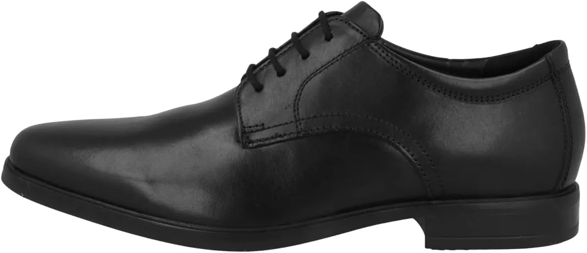 Clarks Mens Howard WalkOxford, Black dark black leather, 9.5 US