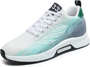 Couple Men's Elevator Shoes Men's Casual Mesh Trainers Lightweight Breathable Lace Up Sneaker Rack for Men on Door