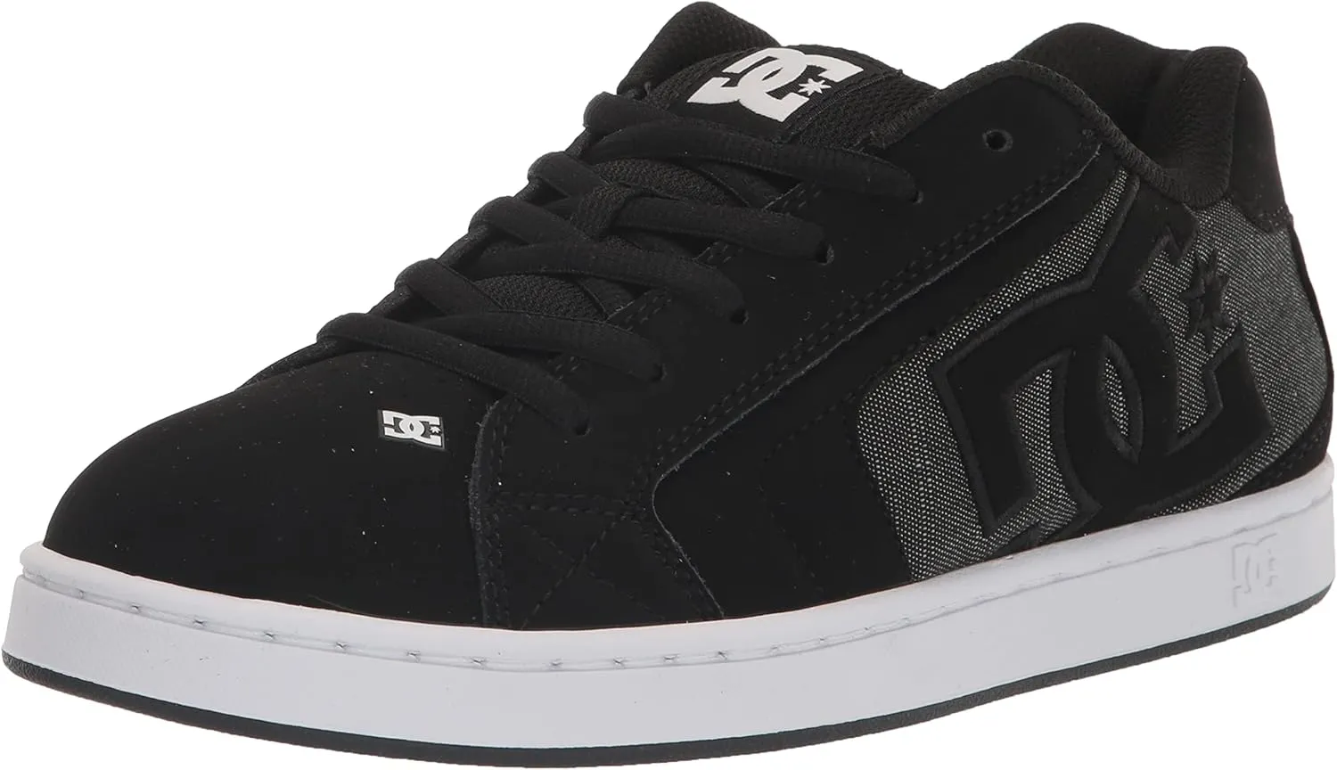 DC Men's Net Skate Casual Shoe, Black/Armor/Black, 10