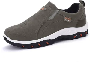 Denim Slip on Sneakers for Men Fashion Cozy Running Shoes Casual Travel Walking Shoe Lightweight Athletic Sneaker