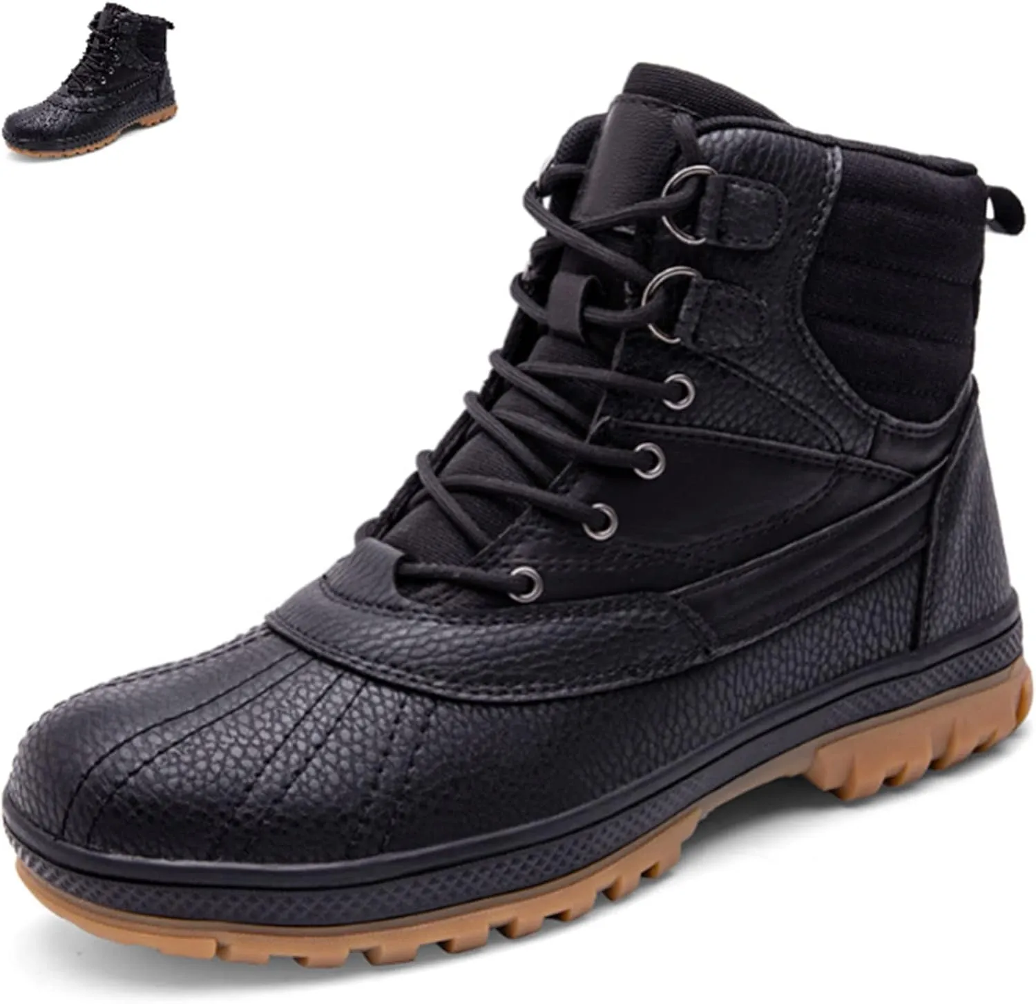 DevilAngel Men's Secret Service Combat Boots, Outdoor Lightweight Military Boots, Waterproof Hiking Boots (Black,9,9)