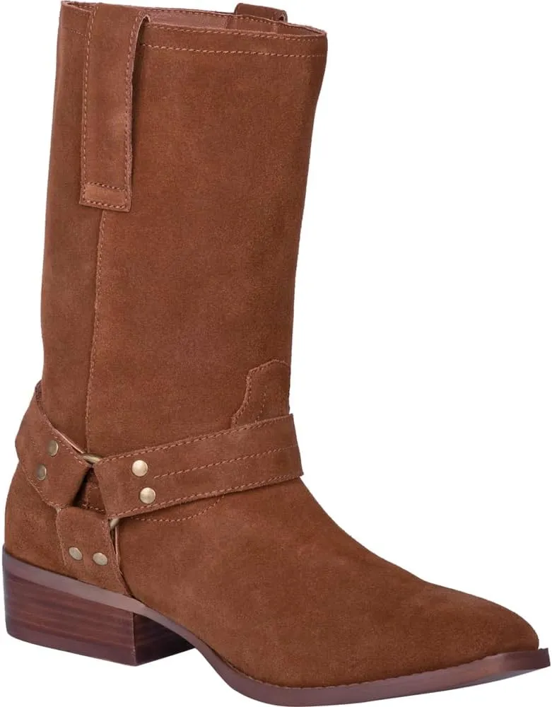 Dingo Mens Buster Pull On Casual Boots Mid Calf - Brown