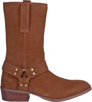 Dingo Mens Buster Pull On Casual Boots Mid Calf - Brown