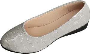 Dressy Flat Womens Round Toe Loafers Comfort Flat Shoes Slip On Loafers Ladies Ballet Flats Business Casual Shoes
