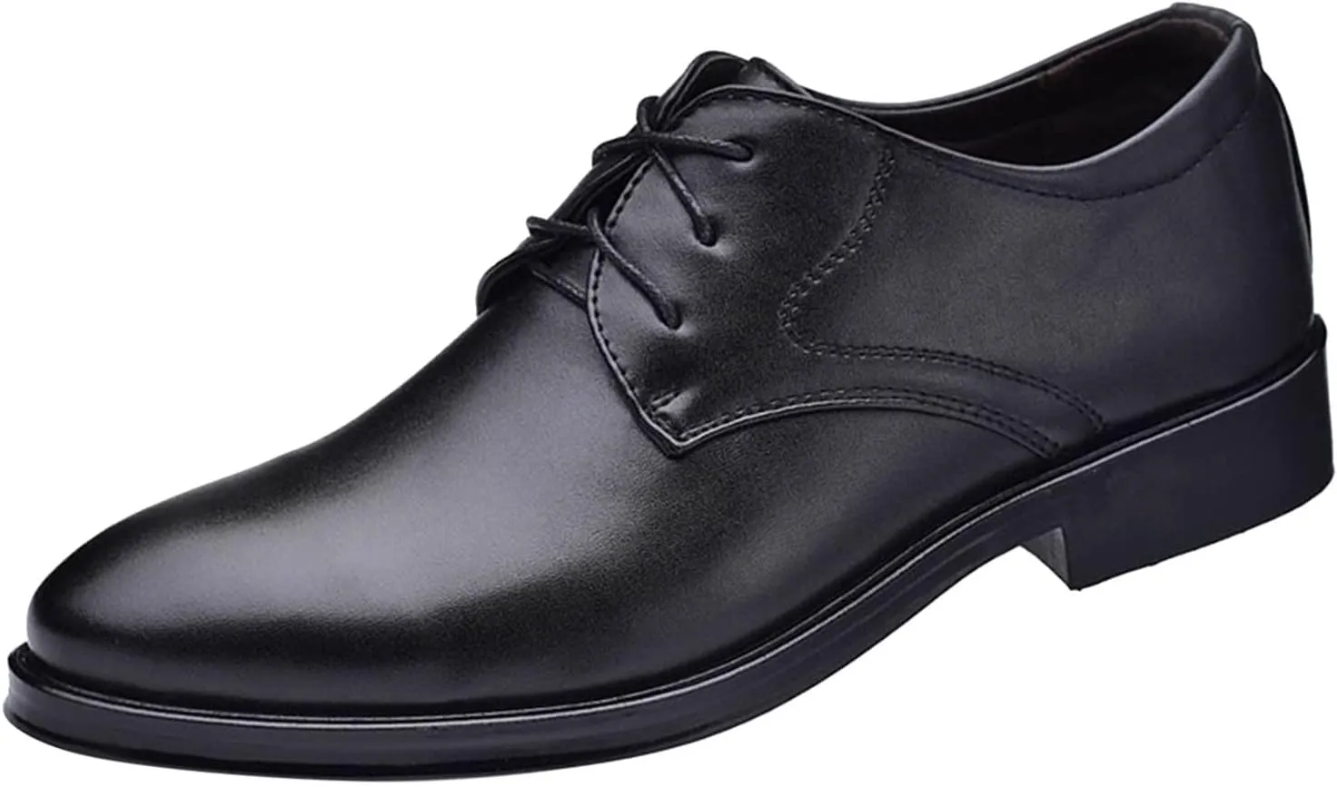 Extra Wide Dress Shoes for Men Fashion Style Men's Breathable Comfortable Business Lace Up Work Leisure Solid Color Leather Shoes Men's Business Casual Shoes Wide