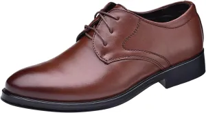Extra Wide Dress Shoes for Men Fashion Style Men's Breathable Comfortable Business Lace Up Work Leisure Solid Color Leather Shoes Men's Business Casual Shoes Wide