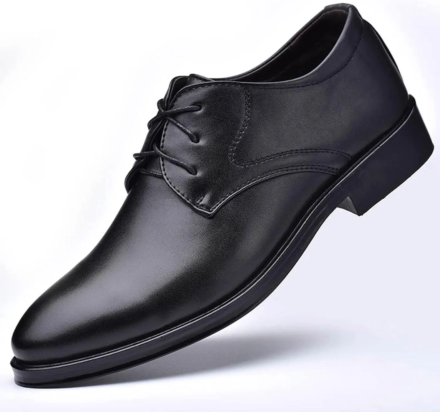Extra Wide Dress Shoes for Men Fashion Style Men's Breathable Comfortable Business Lace Up Work Leisure Solid Color Leather Shoes Men's Business Casual Shoes Wide