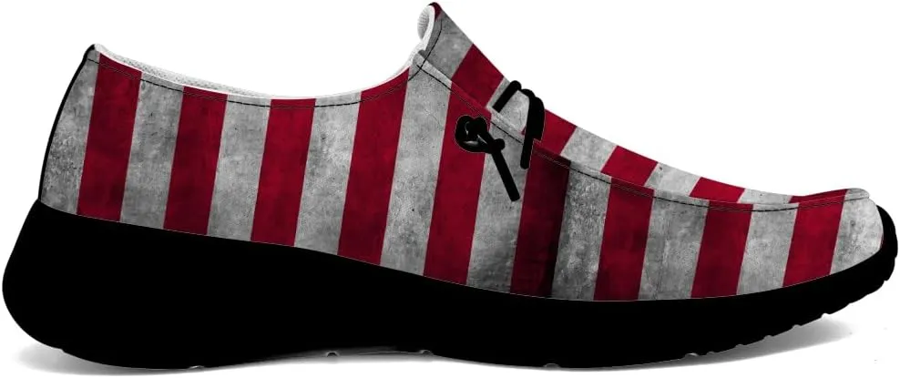 Flag Shoes for Women Men Patriotic Loafers Slip-on Shoes Gifts for Men Women