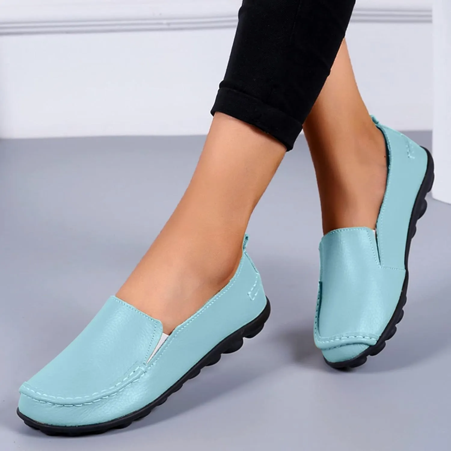 Flats Shoes Women's Comfort Penny Loafers Slip-Ons Walking Shoes Wide Width Orthopedic Shoes Business Casual Shoes