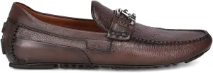 FRANCO CUADRA Men's Driver in Genuine Ostrich Leather 40VVNTS Brown