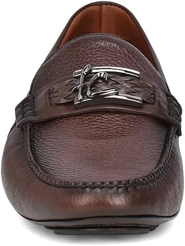 FRANCO CUADRA Men's Driver in Genuine Ostrich Leather 40VVNTS Brown