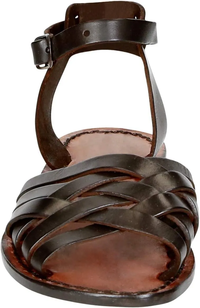 Gianluca - L'artigiano del cuoio Handmade Leather Sandals for Women Brown Color