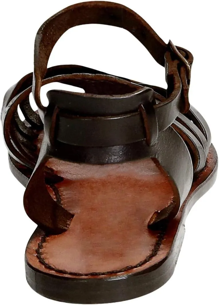Gianluca - L'artigiano del cuoio Handmade Leather Sandals for Women Brown Color