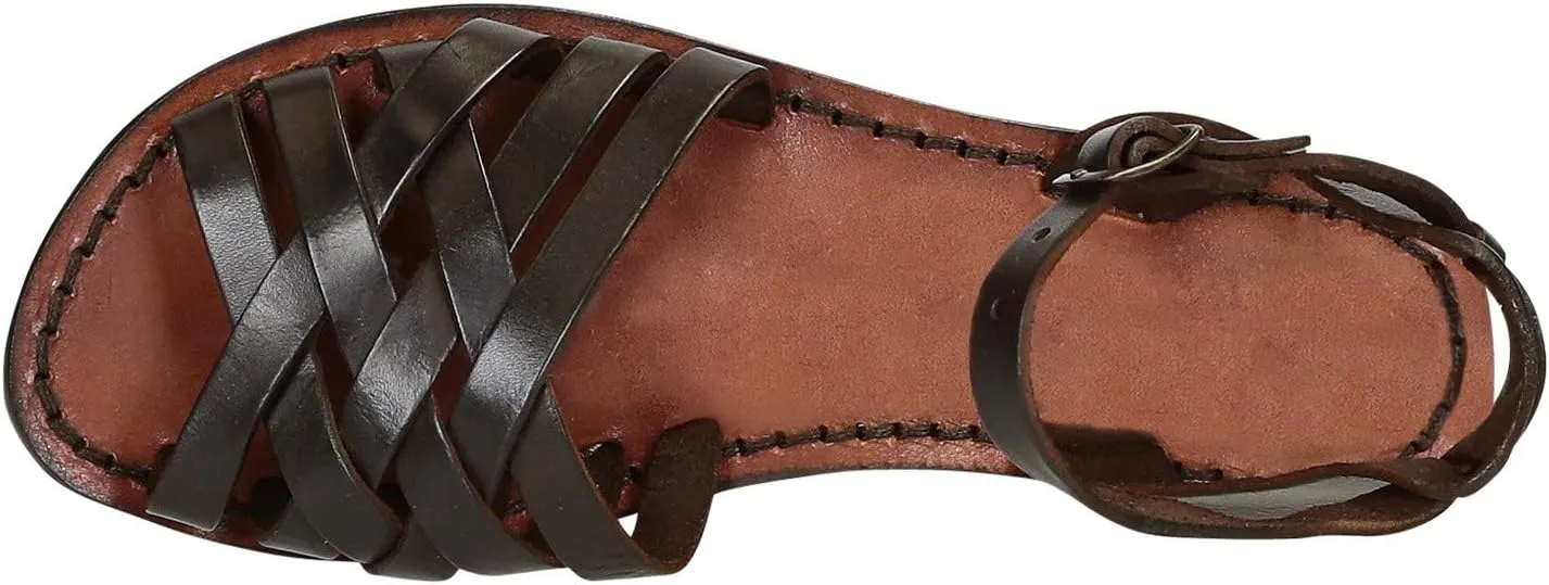 Gianluca - L'artigiano del cuoio Handmade Leather Sandals for Women Brown Color
