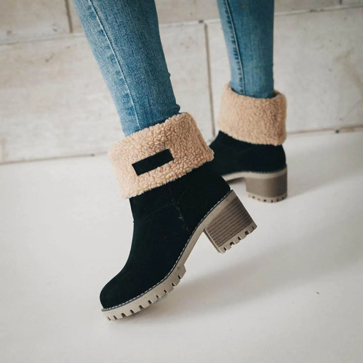Gibobby Boots for Women Winter Snow Boots Fur Lined Warm Ankle Boots Slip On Waterproof Outdoor Booties Comfortable Shoes