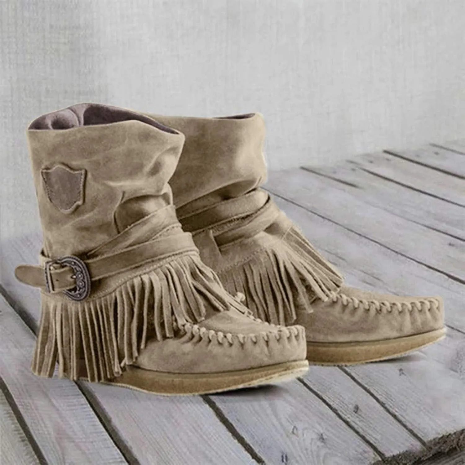 Gibobby Boots for Women Women High Heel Platform Boots Retro Ankle Boots Squared Toe Breathable Zip Up Boots 52