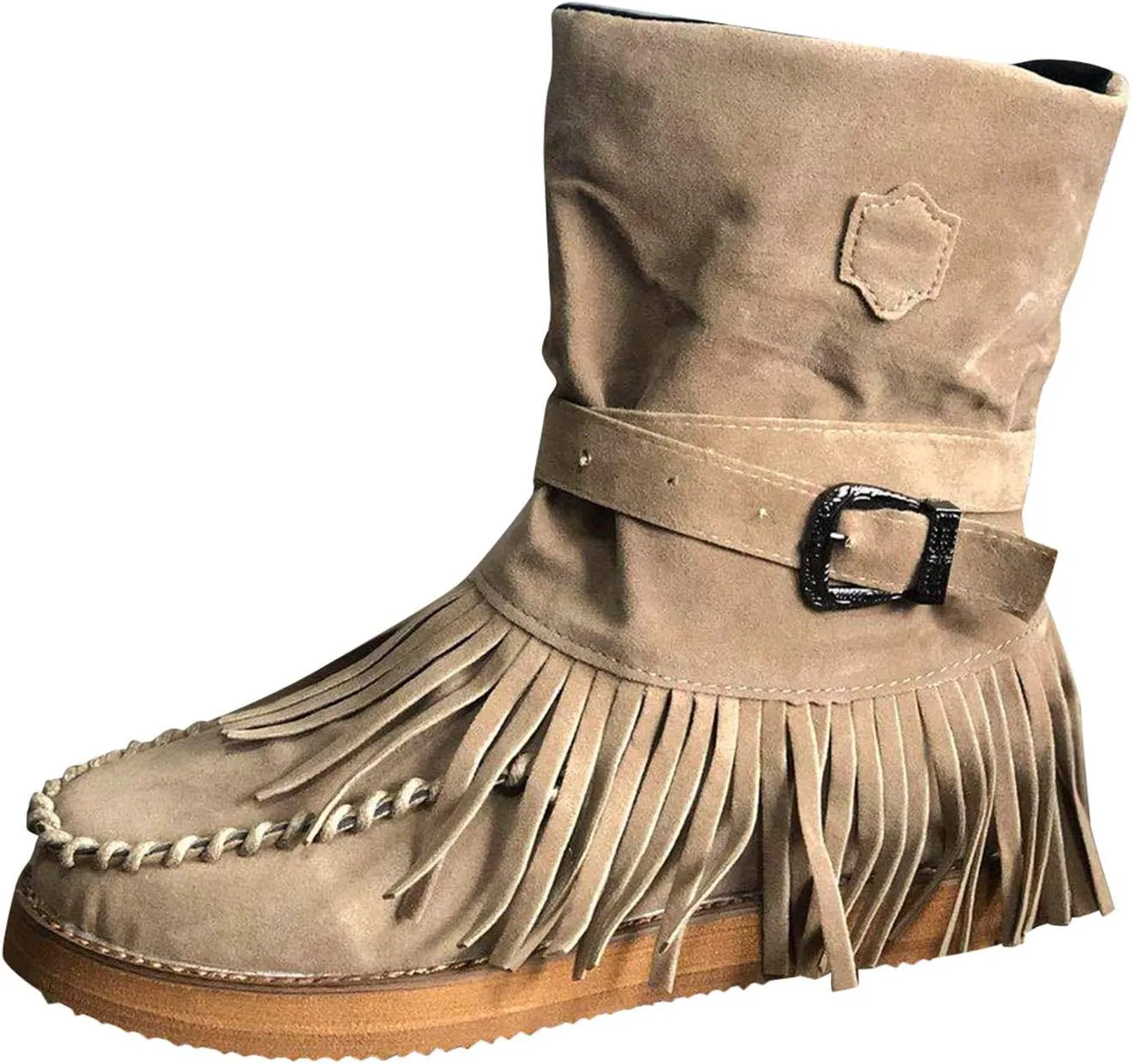 Gibobby Boots for Women Women High Heel Platform Boots Retro Ankle Boots Squared Toe Breathable Zip Up Boots 52